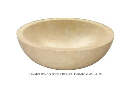 Pila tondo beige esterno levigato dia 45 h15