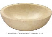 Pila tondo beige esterno levigato dia 45 h15