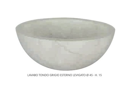 Pila tondo grigio esterno levigato dia 45 h15