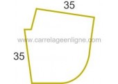 Margelle profil galbé en pierre reconstituée Évasion angle sortant courbe r130 (droit ou gauche) Artemat 2300 mgbt