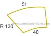 Margelle profil galbé en pierre reconstituée Évasion courbe r130 Artemat 2330 mgcr