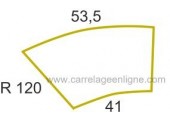 Margelle profil galbé en pierre reconstituée Évasion courbe r120 Artemat 2312 mgcr