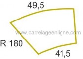 Margelle profil galbé en pierre reconstituée Évasion courbe r180 Artemat 2318 mgcr