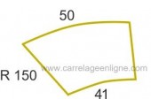 Margelle profil galbé en pierre reconstituée Évasion courbe r150 Artemat 2350 mgcr