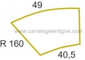 Margelle profil galbé en pierre reconstituée Évasion courbe r160 Artemat 2360 mgcr