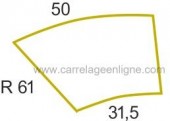 Brocal perfil doblado en piedra reconstituida Évasion curva r61 Artemat 2361 mgcr