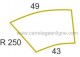 Brocal perfil doblado en piedra reconstituida Évasion curva r250 Artemat 2325mgcr