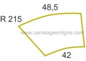 Margelle profil galbé en pierre reconstituée Fontvieille courbe r215 Artemat 2921mgcr