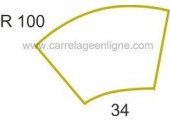 Margelle profil galbé en pierre reconstituée Fontvieille courbe r100 Artemat 2910 mgcr