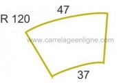 Margelle profil galbé en pierre reconstituée Fontvieille courbe r120 Artemat 2912 mgcr