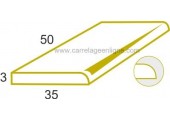 Marcha 1 borde redondeado o brocal plano en piedra reconstituida Évasion elemento derecho 50 x 35 x 3 Artemat 3300 Br