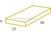 Couvertine de pared plana en piedra reconstituida Évasion 50 x 27 x 4 sin gota de agua Artemat 3750coev