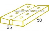 Losa conducto en piedra reconstituida Fontvieille elemento derecho 50 x 25 perforado Artemat 3910 Cd