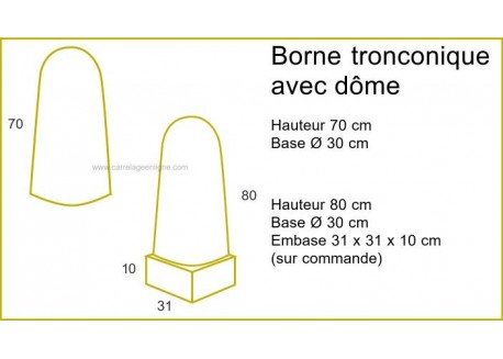 Terminal troncónico con cúpula Artemat4070 b