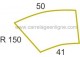 Brocal perfil doblado en piedra reconstituida Fontvieille curva r150 Artemat 2950 mgcr